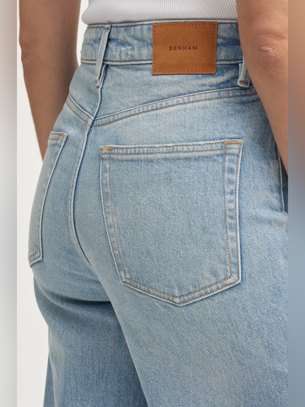 Denham Miku CSB Jeans Light Blue Wide Leg Jeans NWT - Picture 3 of 10